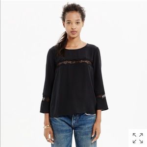 Madewell silk-inset top